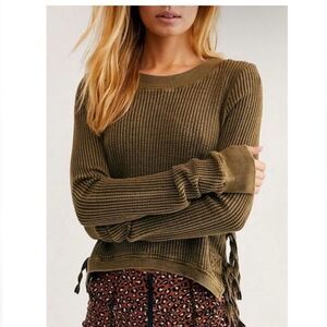 Free People One Cropped Interlaken Thermal Top